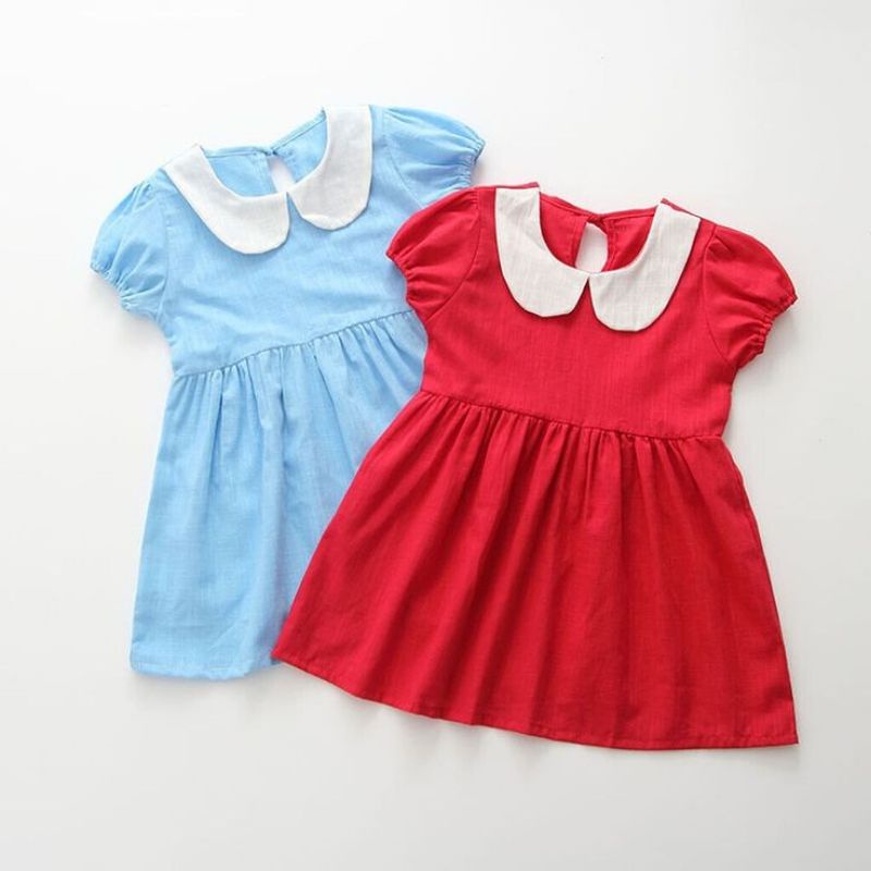 Dress Anak Import 1-4 tahun / Dress Toddler Linen Baby Girl