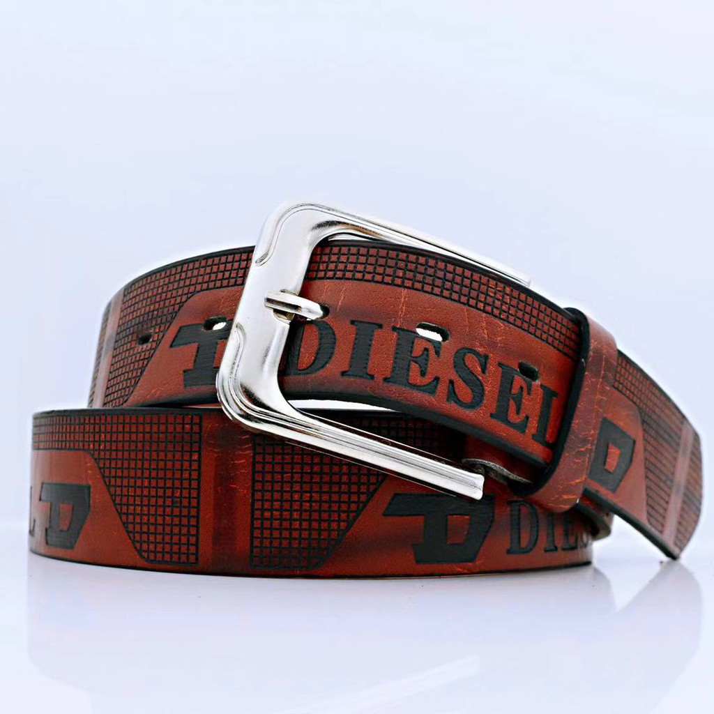 Ikat Pinggang Kulit Imitasi Motif Dengan Gesper untuk Pria Fashion / Men Belt Motif Kulit Pu