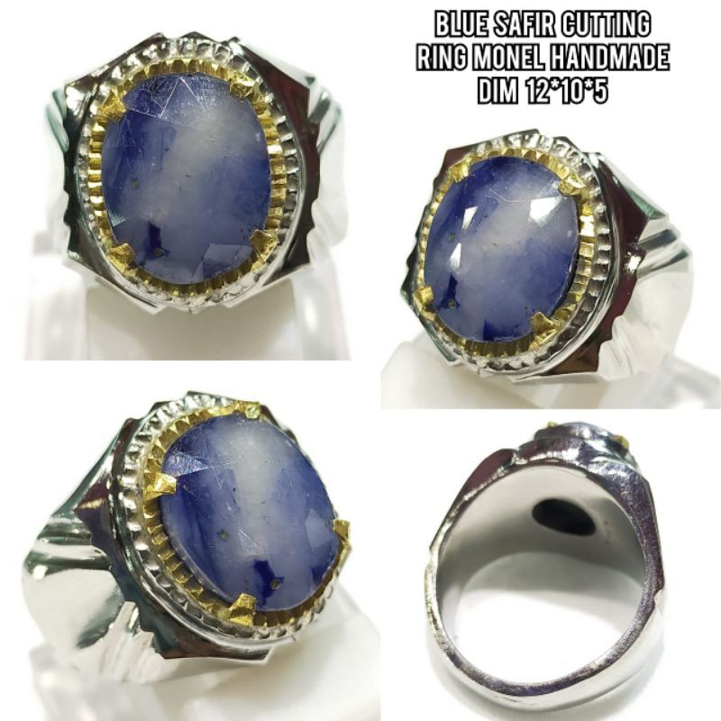 CINCIN BATU SAPPHIRE BLUE SAFIR CUTTING