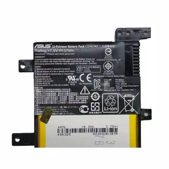 Baterai Battrey Laptop Original Asus X555 X555LA X555LD X555LN C21N1347