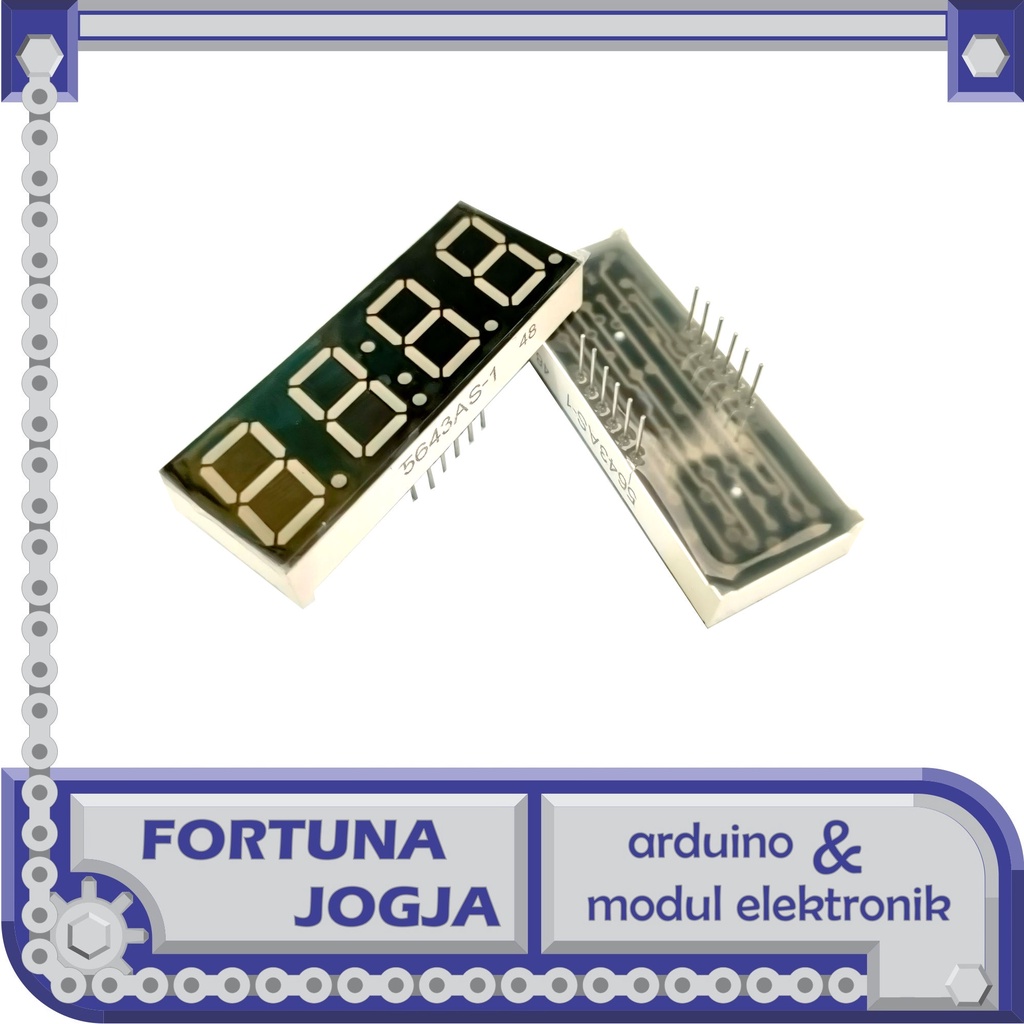 Seven Segment Display 7 Segment Merah 0.56 Inch 4 Digit Jam
