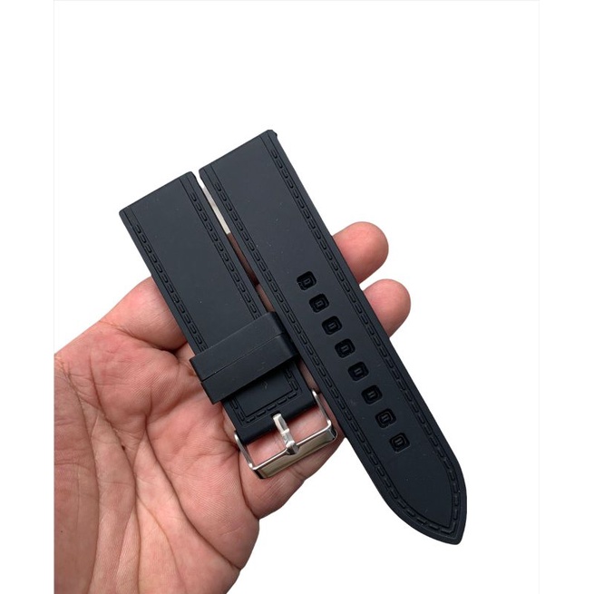 Strap tali jam tangan Karet hitam cakep size 26mm tebal