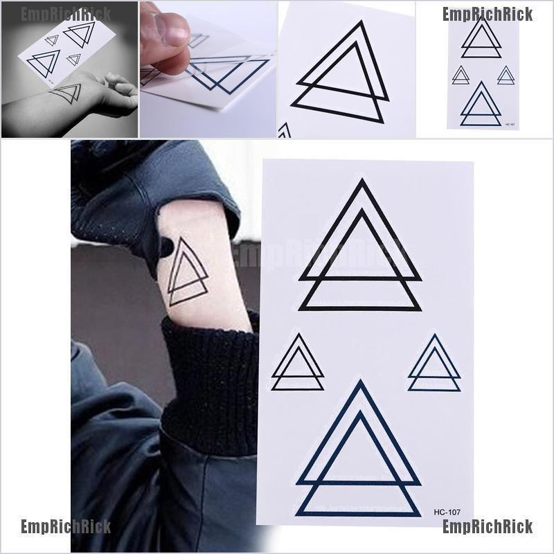 Stiker Tato Sementara Desain Geometri Emprichrick Anti Air Mudah Dilepas Untuk Seni Tubuh Diy Shopee Indonesia