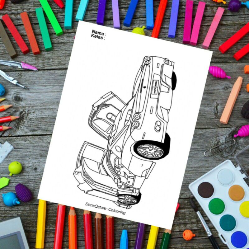 

Kertas Mewarnai Anak Tema Ferrari Car / Kertas Gambar (10 Lembar Gambar)