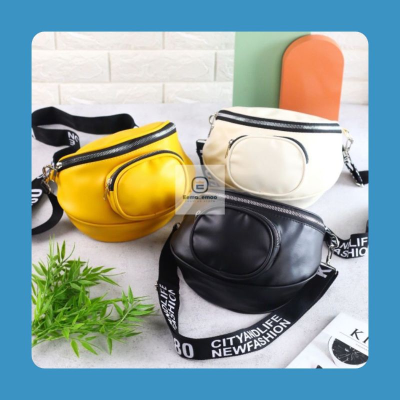 Waistbag Wanita Waterproof–Tas Pinggang Wanita Grosir tas kosmetik COD EMOEMO