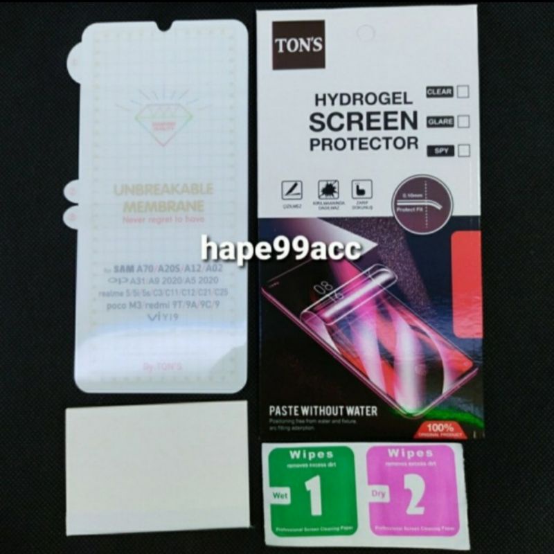 infinix Hot 11 anti gores hydrogel clear screen protector