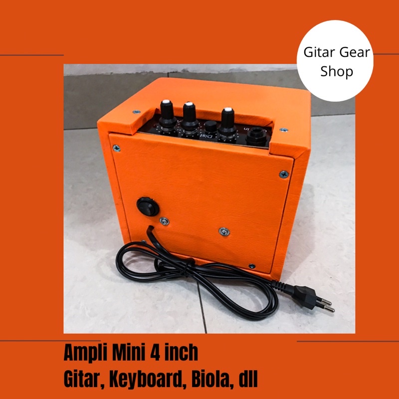 [ORANGE] AMPLI GITAR 4 INCH AMPLIFIER GITAR 4 INCH SPEAKER GITAR AMPLI KEYBOARD AMPLIFIER JTJ AMPLI JTJ AMPLI JTJ 4 INCH