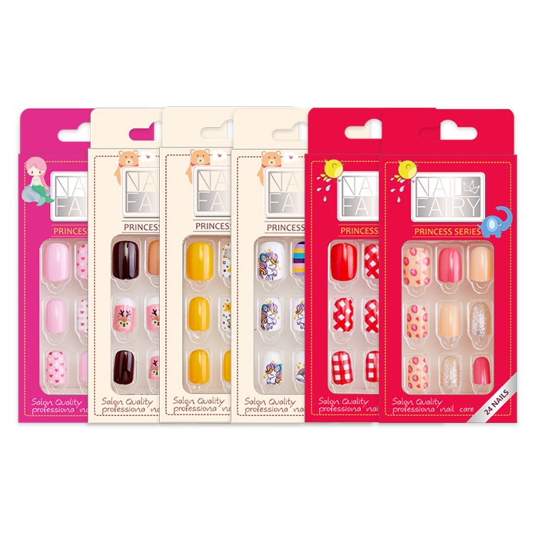 Kuku Palsu 24pcs/Set Fake Nails Tips /Kuku Palsu Catoon Lucu