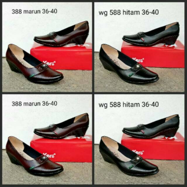 Sepatu Kickers Wanita Pantofel Hitam