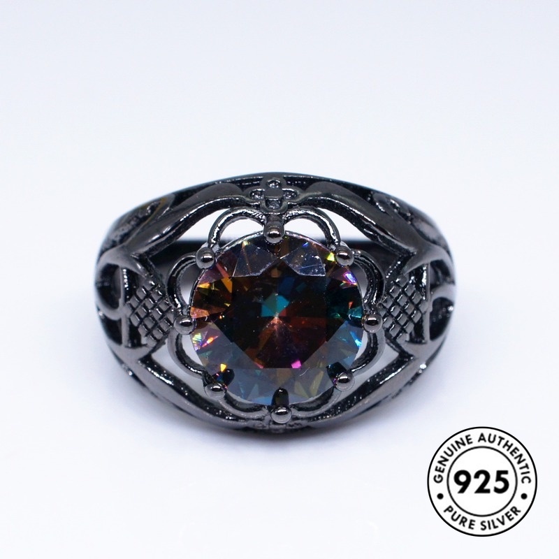 Cincin S925 Silver Model Hollow Aksen Berlian