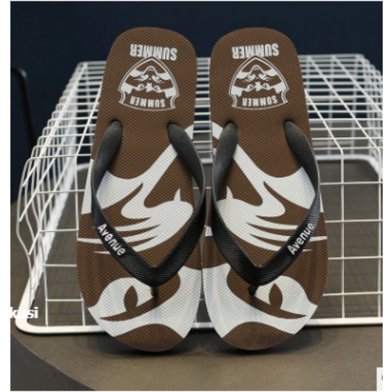 SANDAL JEPIT PRIA MOTIF PANTHER