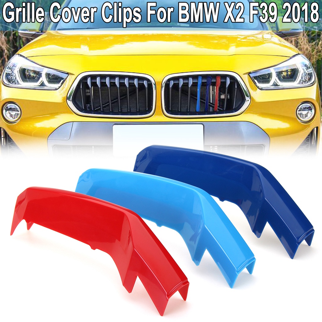 Strip Trim Dekorasi Grill Depan Mobil 3D Untuk BMW X2 F39 2018