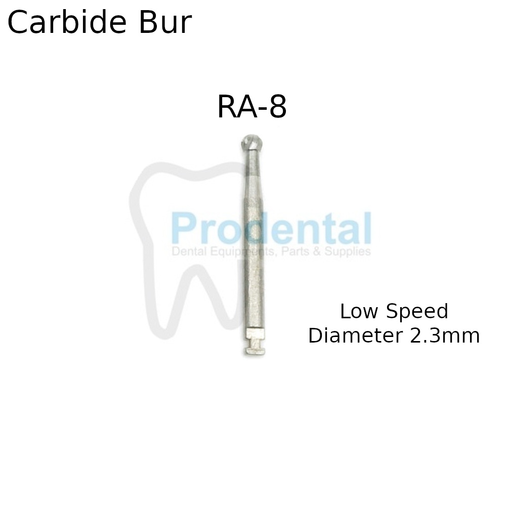 Dental Bur Metal Bulat RA-8 Low Speed Bur Tulang Carbide Tungsten Round Bur Lowspeed Bur Gigi Contra Angle