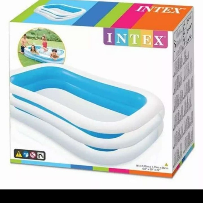 54006 / C006 / C005 KOLAM RENANG ANAK BESTWAY / AQUATIC KOTAK POLOS BESAR SYAFAH TOYS-intex 56483 uk 260cm