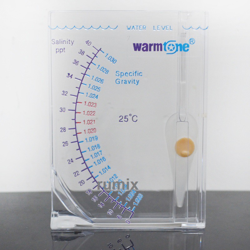 Salinity Hydrometer Salt Water Salinity Meter Warmtone Wt-11 Pengukur Kadar Garam Alat Asin Laut