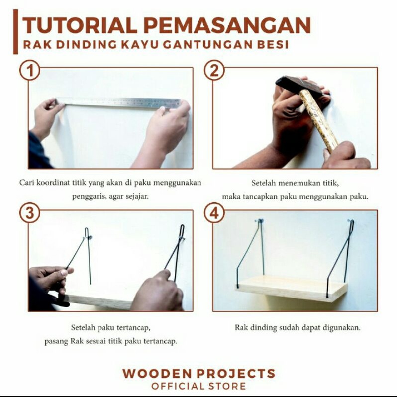 rak ambalan kayu,rk dinding murah berkualitas,satu set / 3pcs