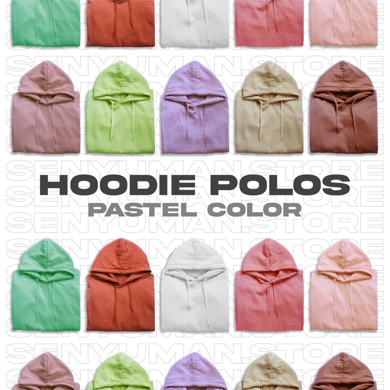 HOODIE POLOS MURAH TEBAL | HOODIE JUMPER | SWEATER POLOS | WARNA PATEL  | PRIA &amp; WANITA!!!