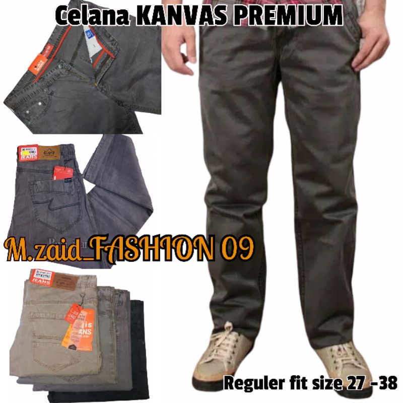 CELANA PANJANG KANVAS PRIA CASUAL | ORIGINAL PREMIUM |NEW_LQIS size 28-38