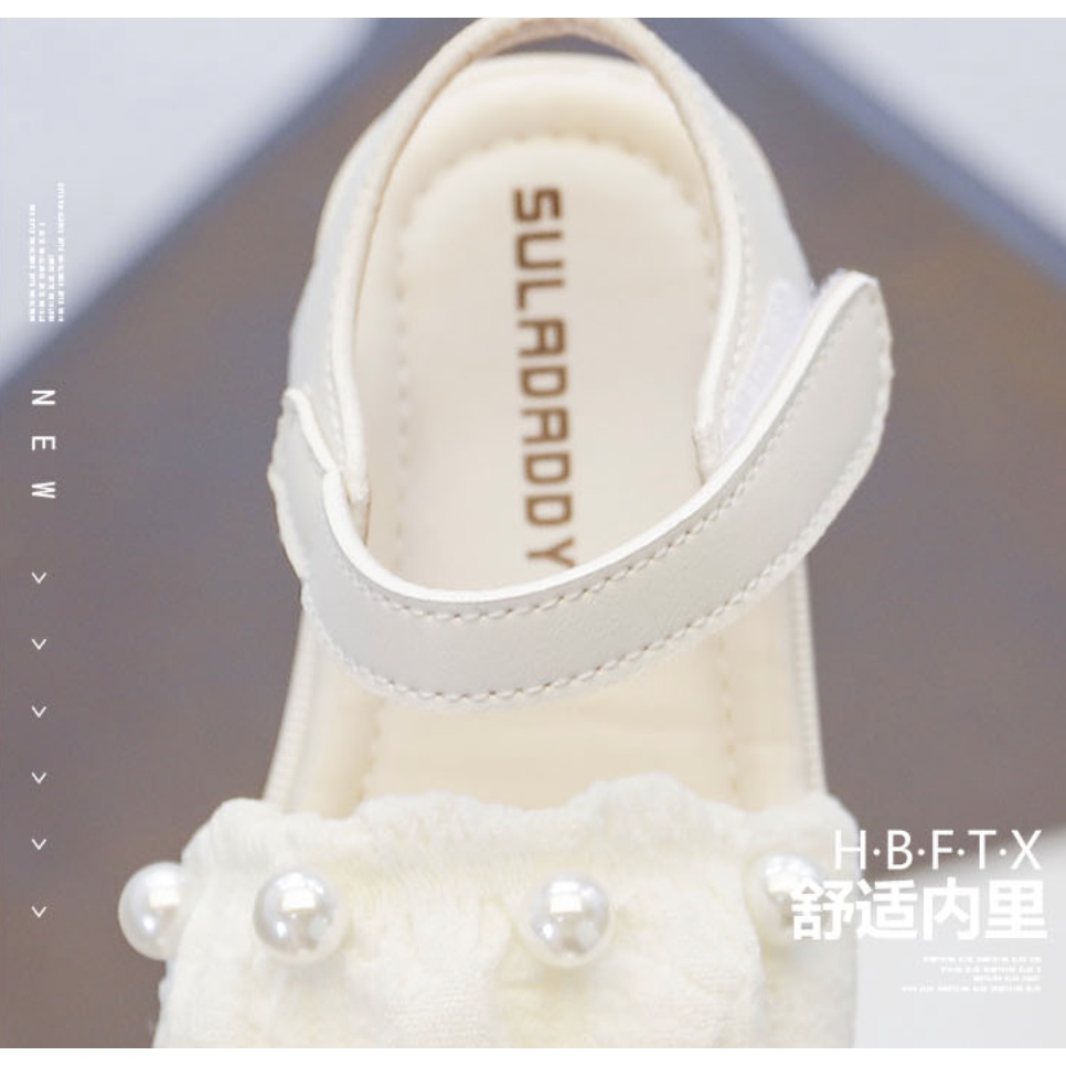 babyfit TWIST PEARL sepatu sandal anak perempuan dengan tali velcro ankle strap sendal pesta import bn-916