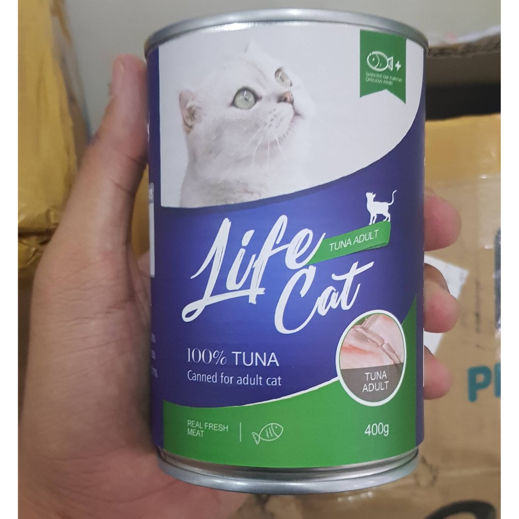 Makanan Basah Kaleng Kucing Dewasa Life Cat Tuna 400 Gram Wet Food