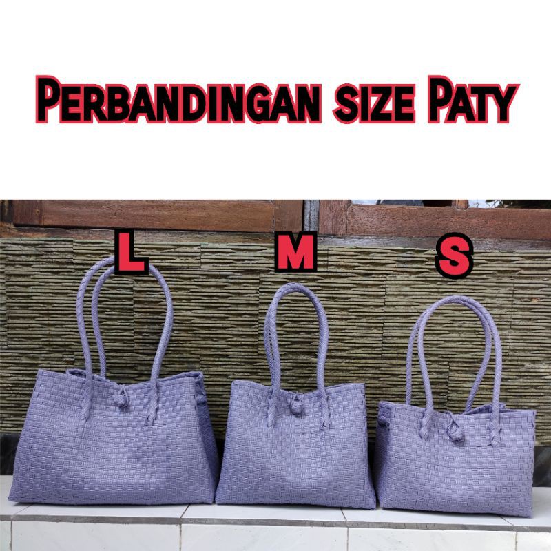 [BISA COD] Tas Anyaman Plastik/ Tas Wanita Jinjing Murah/ Tas Pasar/ Tas Plastik Murah Patty Series