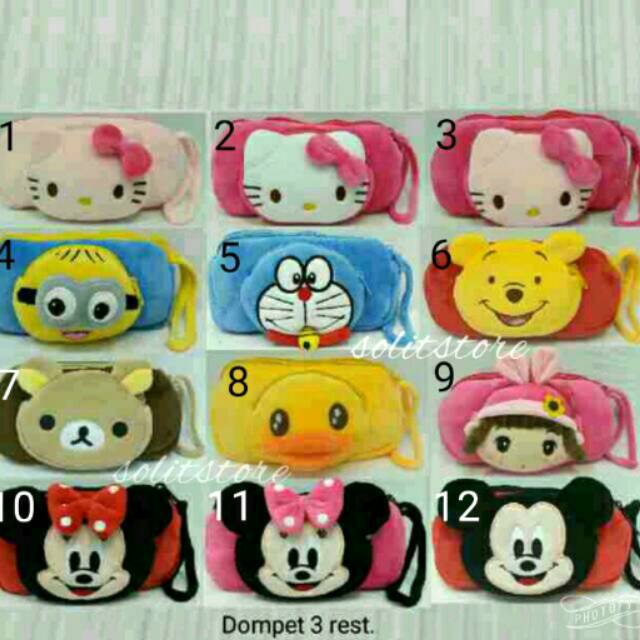 

Tempat Pensil , Tempat Koin Hello Kitty Minion Doraemon Pooh Rilakkuma Duck Pretty Minnie Mickey