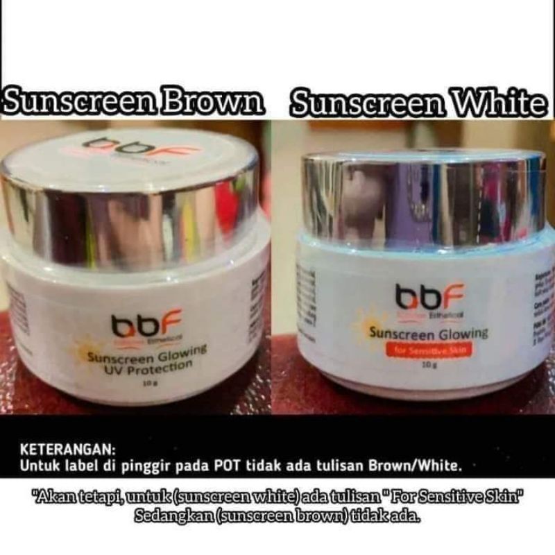 BBF suncreen Original anti belang langsung glowing