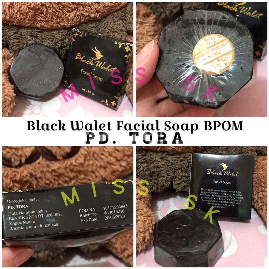 DISKON SK01 [ PD TORA ] BLACK WALET FACIAL SOAP BPOM - sabun walet hitam original