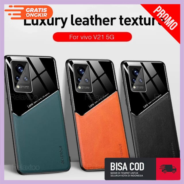 Case Vivo V21 V21 5G Soft Case Premium Plexiglass Leather Covers