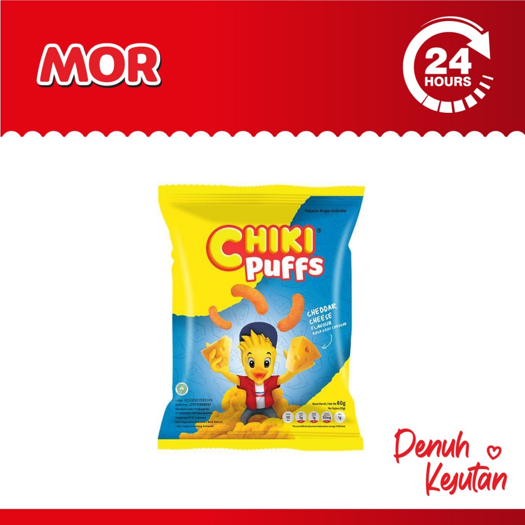 

CHIKI Puffs Cheedar Cheese Rasa Keju 60 GR