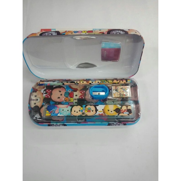 

Pensil case/kotak pensil kaleng mobil + isi