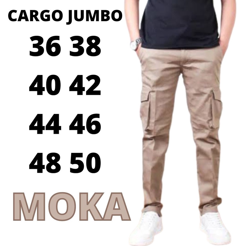 Celana Cargo Panjang Pria Jumbo BIG SIZE 36-50/celana cargo big size pria/celana cargo panjang pria 