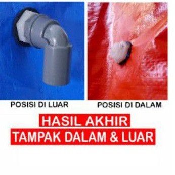 pembuangan air/ sirkulasi kolam terpal