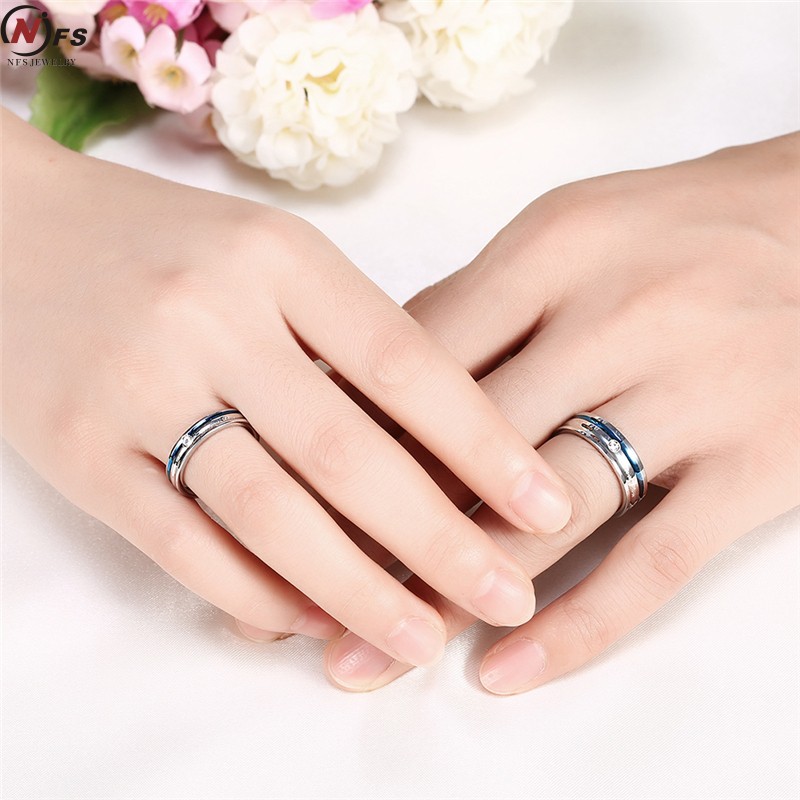 SALE / OBRAL Cincin Couple / Tunangan / Nikah / Pasangan / Titanium C052 Biru