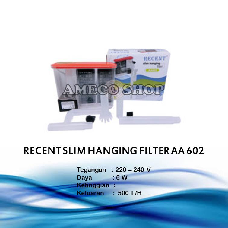 RECENT Slim Hanging Filter Aquarium AA 602
