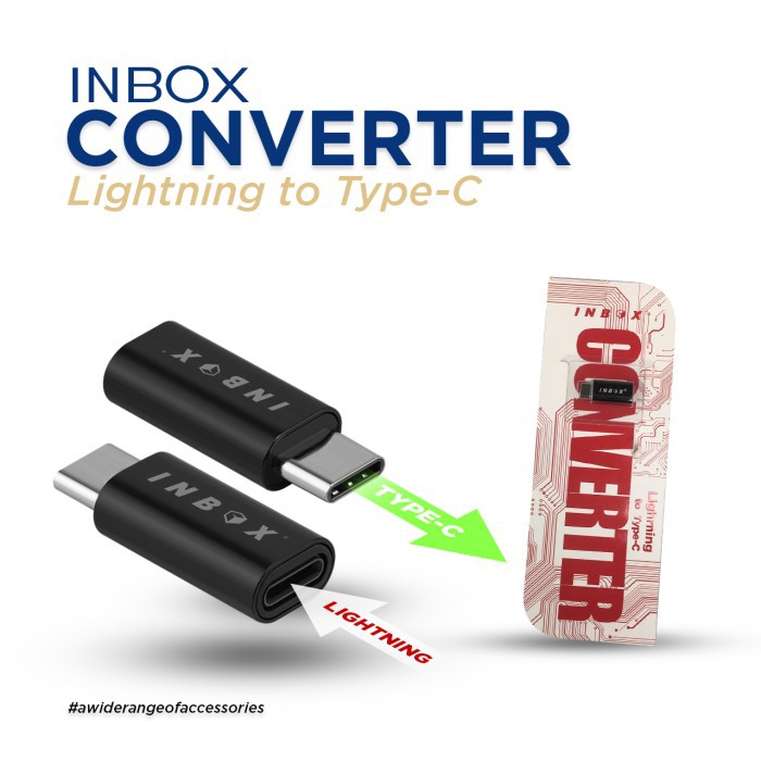 Adaptor Converter INBOX LIGHTNING TO TYPE C