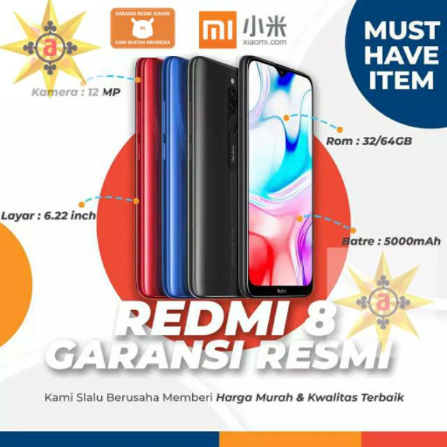 Xiaomi Redmi 8 RAM 4/64 Garansi Resmi