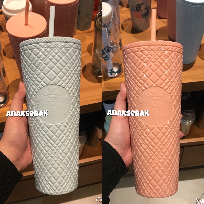 Starbucks Bling Cup Jewel Mint Blue & Coral Orange Siren Treasure 2022 Edition