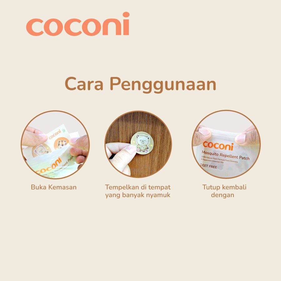 COCONI Mosquito Repellent Patch 36pcs | Sticker Anti Nyamuk Anak Bayi