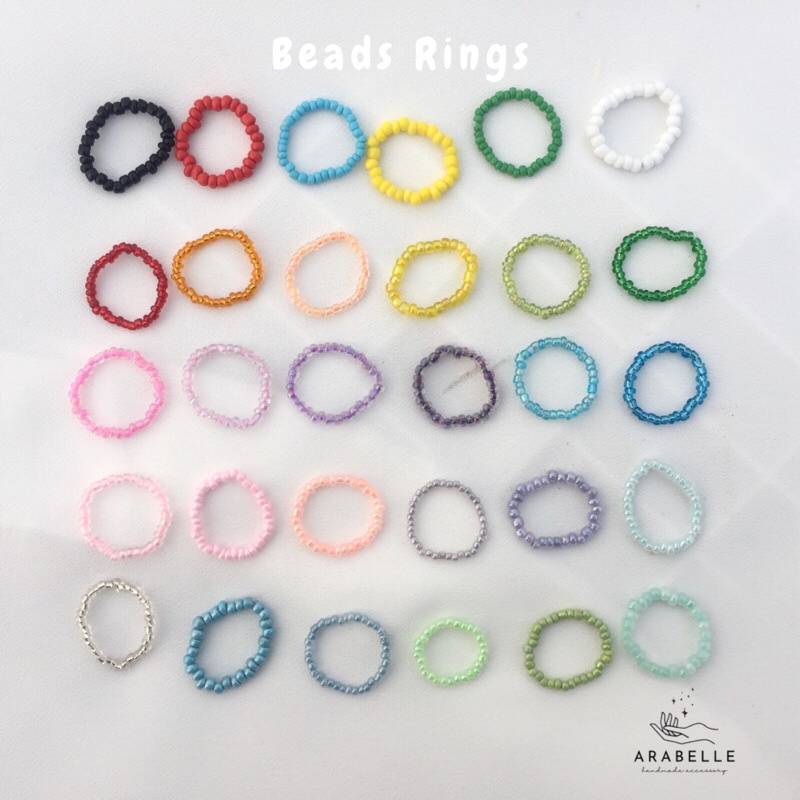 (Vol4) ARABELLE Beads Ring colourfull / cincin manik