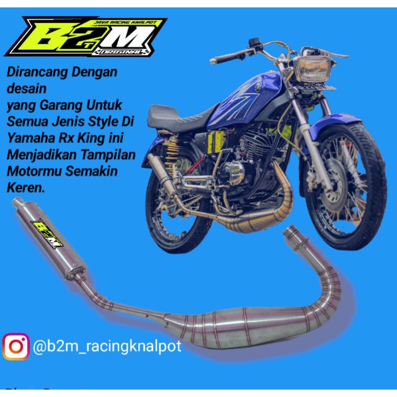 knalpot rx king knalpot pdk rx king Racing full stainles B2TM Racing knalpot-1