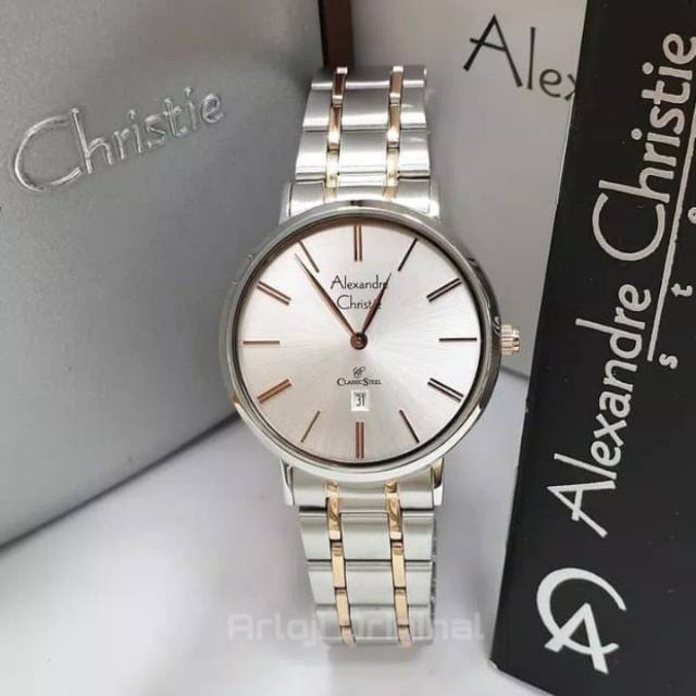 JAM TANGAN WANITA ALEXANDRE CHRISTIE AC 8597 SILVER ROSEGOLD WANITA. GARANSI RESMI 1THN