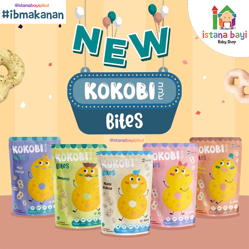 Abe Food Kokobi Bites 30gr - Cemilan Anak - Makanan anak