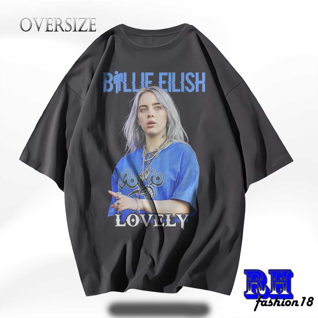 KAOS BILLIE EILISH OVERSIZE VINTAGE T-SHIRT PRIA WANITA