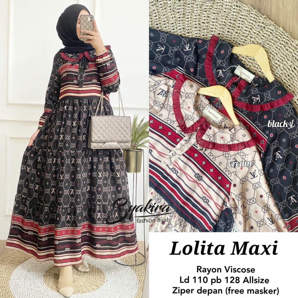 Lolita Maxy Dress/Maxi Dress/Gamis/Baju Muslim