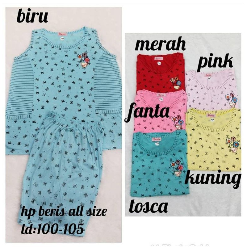 BAJU TIDUR BERIS FLOWER RIBBON UK XL