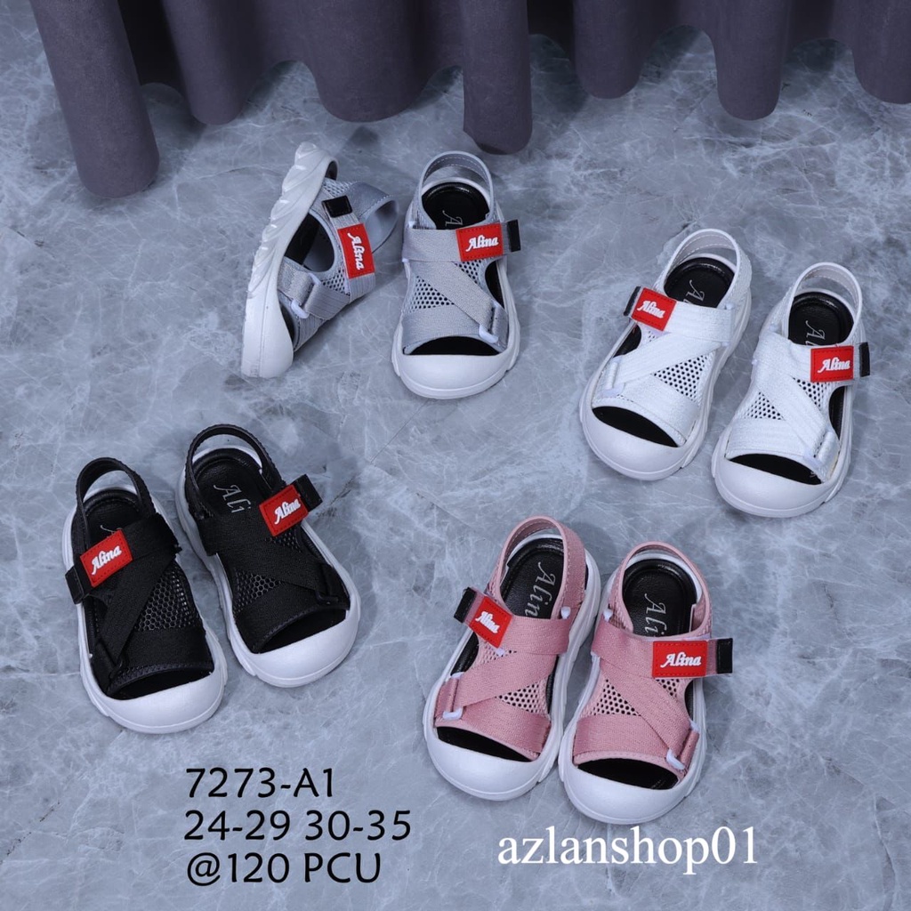 sandal terbaru anak laki-laki dan perempuan unisex alina 7273-A1 size 24-35