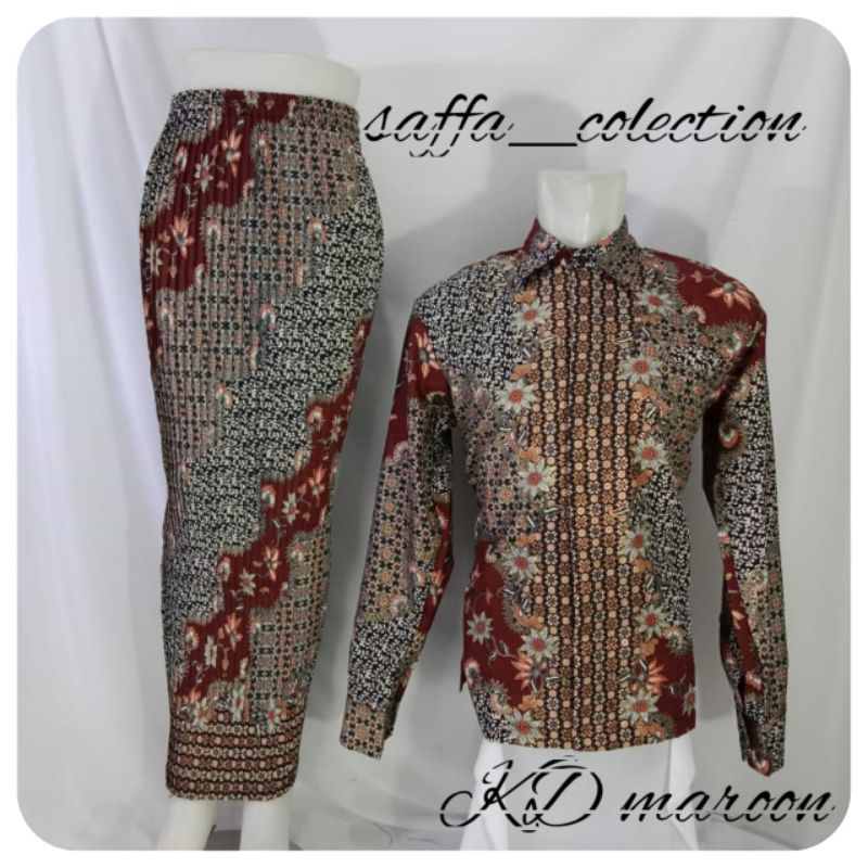 batik couple/rok prisket couple/baju batik couple