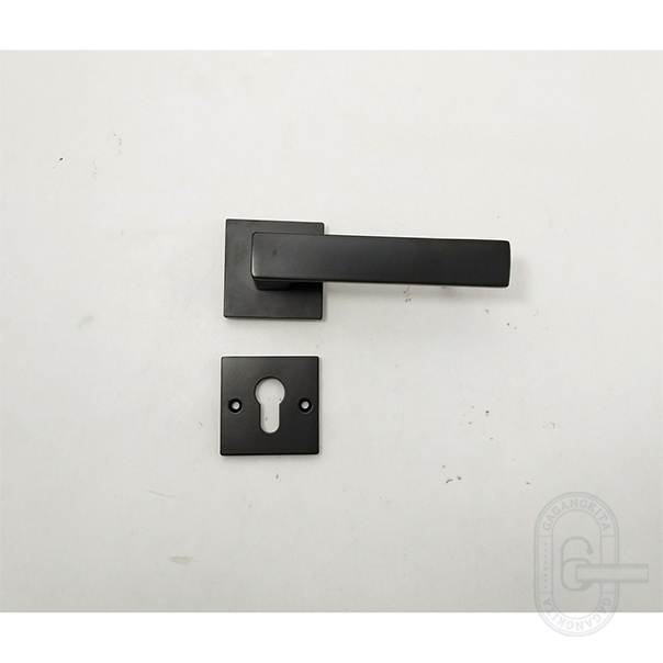 Gagang Pintu 1 set siap pasang, Gaya Minimalis Handle Lock Door Bedroom Living Room Restroom Handel Premium Kotak