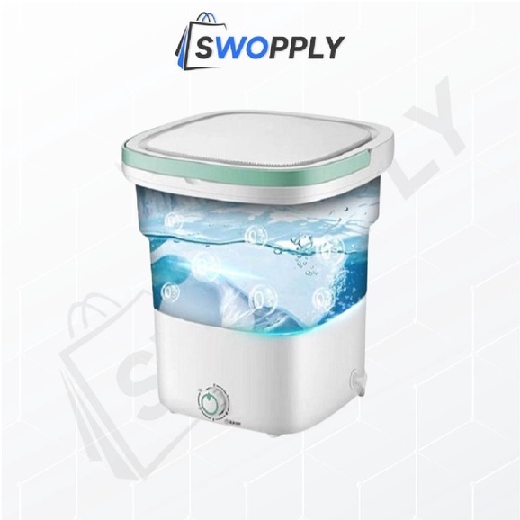 Swopply HL0356 Mesin Cuci Portable Mesin Cuci Lipat Serbaguna Mini Folding Washing Machine Kapasitas 3 Kg